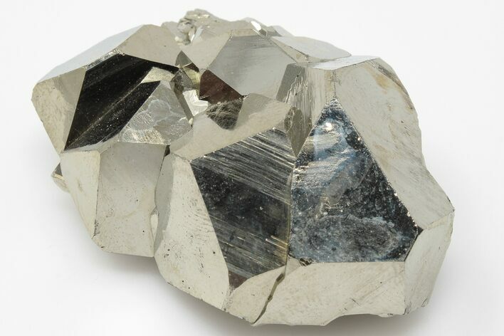 Shiny, Pyritohedral Pyrite Crystal Cluster - Peru #195678